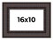 10x16 3.5" Wide Ornate Picture Frame with UV-Resistant Acrylic & Acid Free Backing, Available in 2 Finishes - Black and Brown